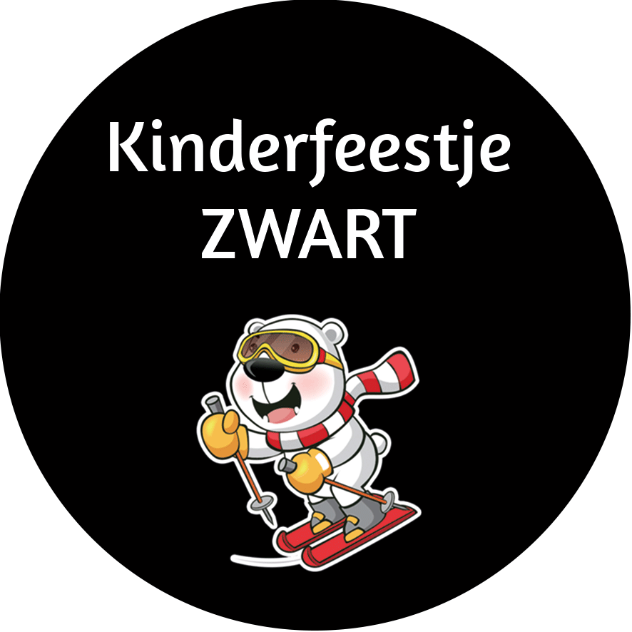 Kinderfeestje skiën zwart Bilthoven